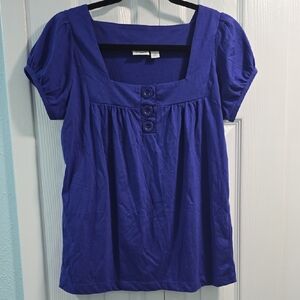 Cato Blue Blouse Elegant Top
